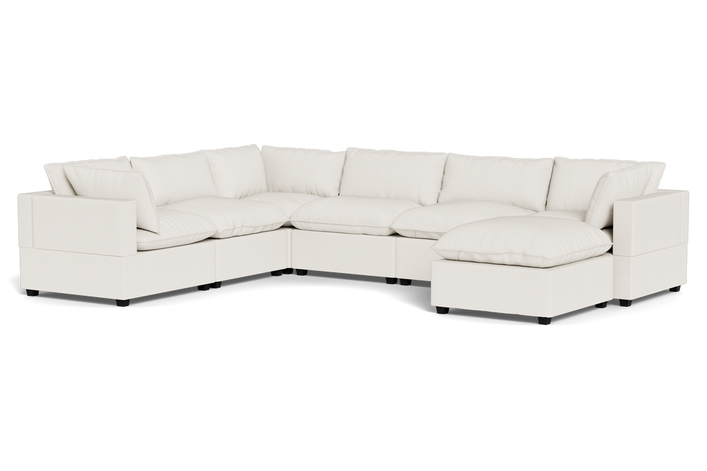 Kova Pillow Grand Corner + Ottoman - Albany Park | Cloud-Soft