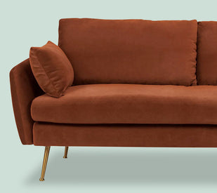 Park Sofa in Rust Velvet