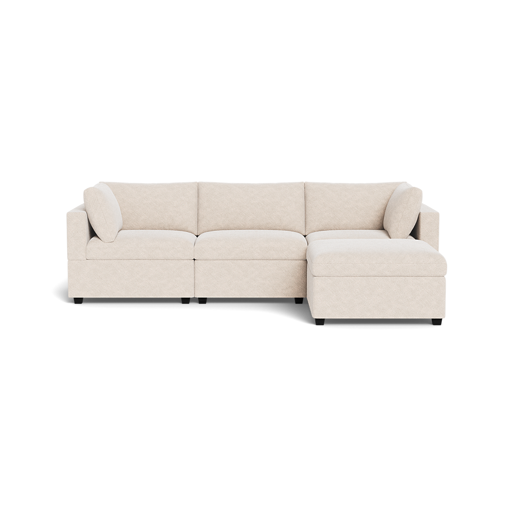 ★朝霞の雑貨屋さん★KOUKISIN★ 米軍払い下げ品 ＜SOFA OTOMAN オットマン付き1人掛けソファ＞ USED品 ヴィンテージ Kova Box Sofa + Ottoman - Albany Park | Modular Sofa Set