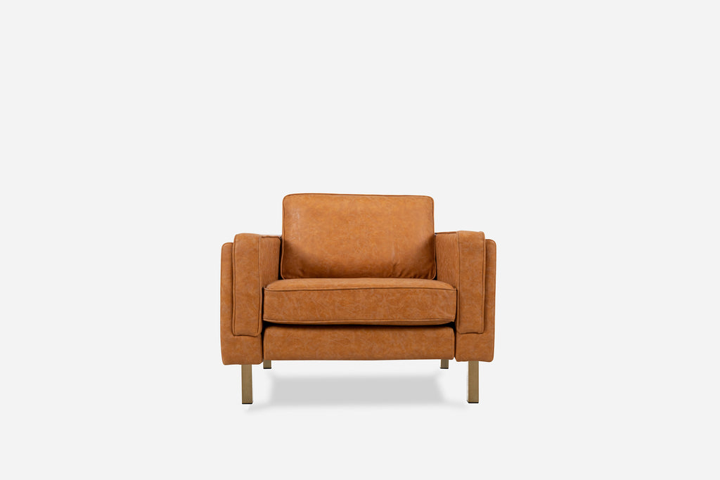 Distressed Vegan Leather / Gold