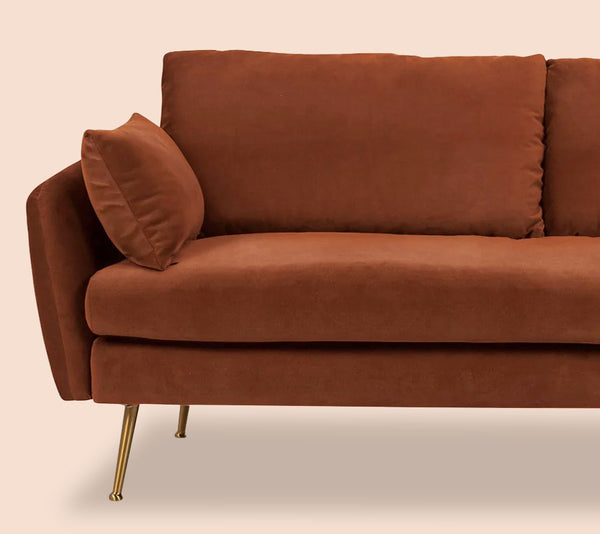 Rust Velvet Sofa from the Park Collection