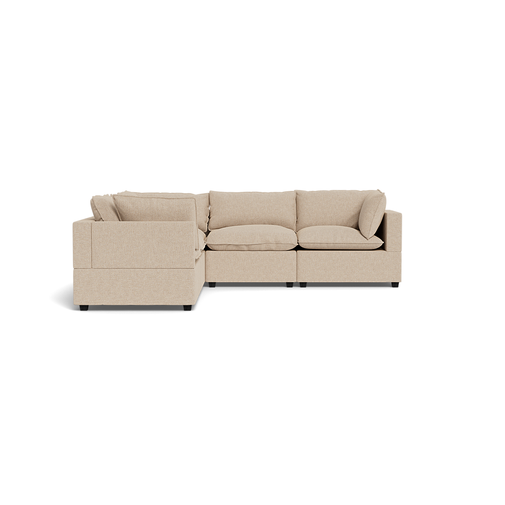 Albany park kova corner sectional fawn boucle var