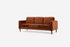 rust velvet walnut | Albany Sofa shown in rust velvet with walnut legs