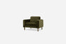 olive velvet gold | Albany Armchair shown in olive velvet with gold legs