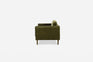 olive velvet gold | Albany Armchair shown in olive velvet with gold legs