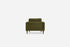 olive velvet walnut | Albany Armchair shown in olive velvet with walnut legs