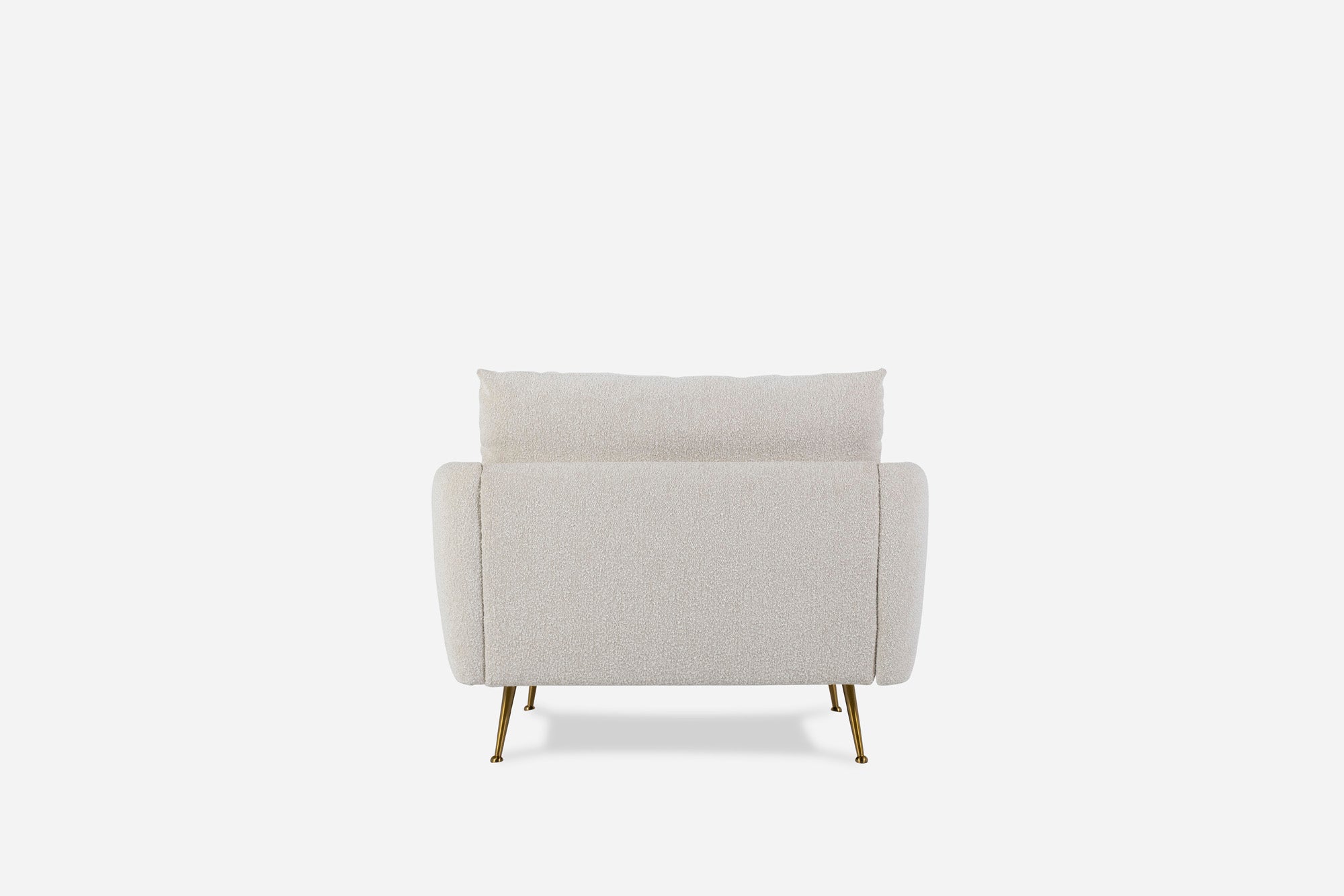 Quartz Bouclé Gold | Park Armchair shown in Quartz Bouclé with gold legs