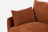 rust velvet gold | Park Sofa shown in rust velvet with gold legs