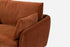 rust velvet black | Park Sofa shown in rust velvet with black legs