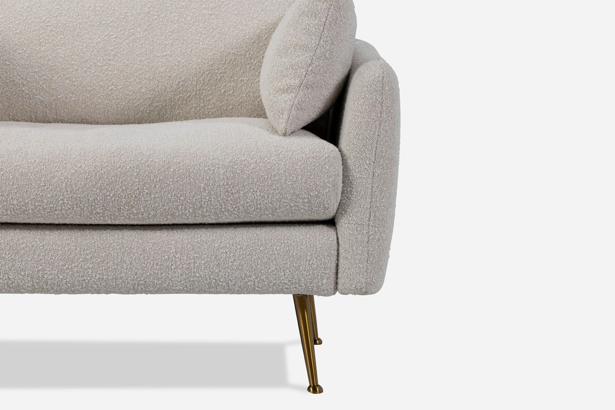 Quartz Bouclé Gold | Park Armchair shown in Quartz Bouclé with gold legs