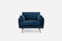 blue velvet gold | Park Armchair shown in blue velvet with gold legs