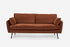 rust velvet black | Park Sofa shown in rust velvet with black legs