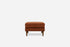 rust velvet walnut | Albany Ottoman shown in rust velvet with walnut legs