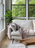 Bouclé black right facing | Park Sectional Sofa shown in Bouclé with black legs right facing