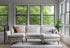 Bouclé black left facing | Park Sectional Sofa shown in Bouclé with black legs left facing