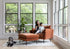 rust velvet black | Park Armchair shown in rust velvet with black legs