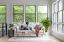 Quartz Bouclé gold | Park Sofa shown in Quartz Bouclé with gold legs