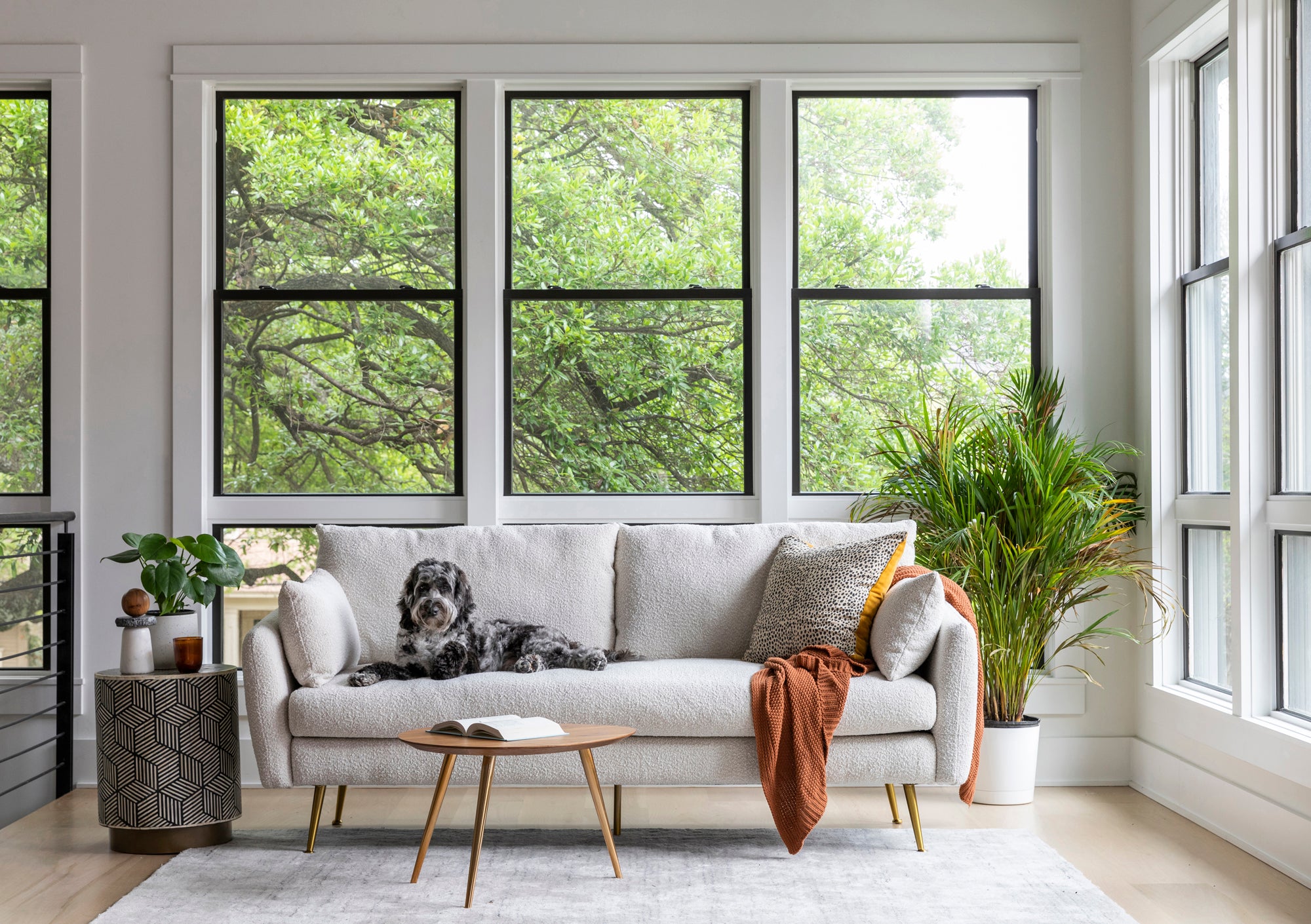 Quartz Bouclé gold | Park Sofa shown in Quartz Bouclé with gold legs
