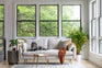 Quartz Bouclé gold | Park Sofa shown in Quartz Bouclé with gold legs