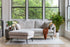 Bouclé black | Park Ottoman shown in Bouclé with black legs