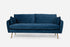 Blue Velvet Gold | Park Sofa shown in Blue Velvet with gold legs