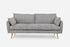 Grey Fabric Gold | Park Sofa shown in Grey Fabric with gold legs