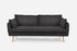 Charcoal Gold | Park Sofa shown in Charcoal with gold legs