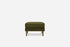 olive velvet gold | Albany Ottoman shown in olive velvet with gold legs