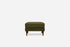 olive velvet walnut | Albany Ottoman shown in olive velvet with walnut legs