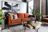 rust velvet gold | Albany Sofa shown in rust velvet with gold legs