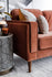 rust velvet walnut | Albany Sofa shown in rust velvet with walnut legs