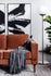 rust velvet walnut | Albany Sofa shown in rust velvet with walnut legs