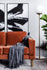 rust velvet gold | Albany Sofa shown in rust velvet with gold legs