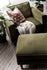 olive velvet walnut | Albany Armchair shown in olive velvet with walnut legs