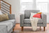 grey fabric walnut | Albany Armchair shown in grey fabric with walnut legs