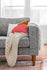 grey fabric walnut | Albany Armchair shown in grey fabric with walnut legs