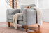 grey fabric walnut | Albany Armchair shown in grey fabric with walnut legs