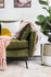 Olive Velvet Black | Park Armchair shown in Olive Velvet with black legs