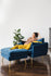 blue velvet gold | Park Armchair shown in blue velvet with gold legs
