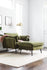 Olive Velvet Black | Park Armchair shown in Olive Velvet with black legs
