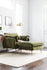 Olive Velvet Gold | Park Armchair shown in Olive Velvet with gold legs