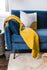 Blue Velvet Black Right Facing | Park Sectional Sofa shown in Blue Velvet with black legs Right Facing