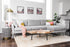 grey fabric right facing black | Park Sectional Sofa shown in grey fabric right facing with black legs
