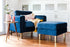 blue velvet gold | Albany Armchair shown in blue velvet with gold legs
