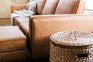 distressed vegan leather gold | Albany Sofa shown in distressed vegan leather with gold legs