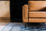 distressed vegan leather gold | Albany Sofa shown in distressed vegan leather with gold legs