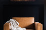 distressed vegan leather gold | Albany Armchair shown in distressed vegan leather with gold legs
