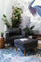 charcoal gold | Albany Armchair shown in charcoal with gold legs