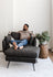 Charcoal Black | Park Armchair shown in Charcoal with black legs