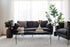 Charcoal Gold | Park Sofa shown in Charcoal with gold legs
